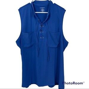 Lane Bryant blue Lace Up Tank Top 26/28